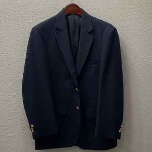 Orvis Wool Blazer 38 - Navy Blue with Gold Buttons